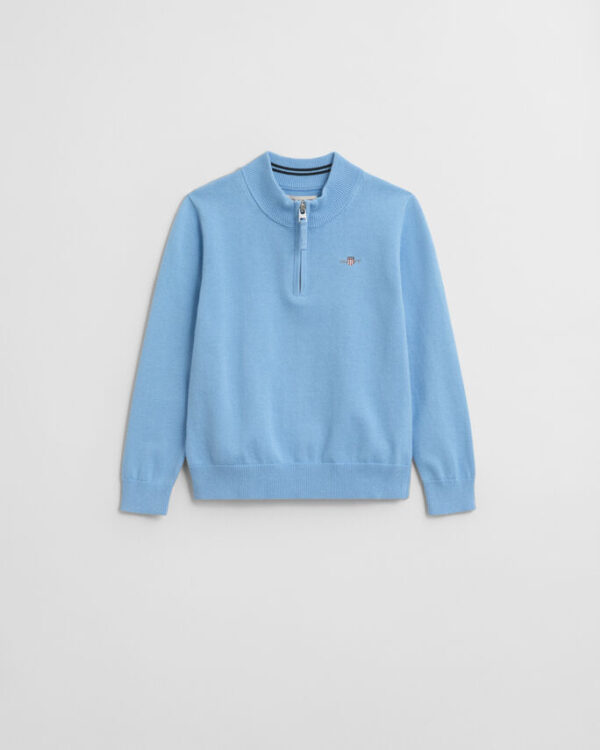 gant dream blue half zip knit jumper