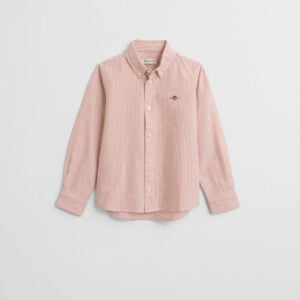 gant stripe oxford shirt - deep orange