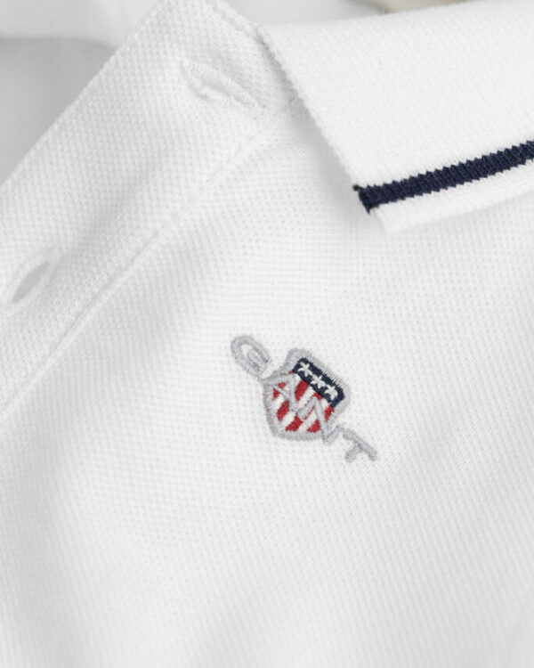 Gant Shield Long Sleeve Pique Body Suit - White - Image 3