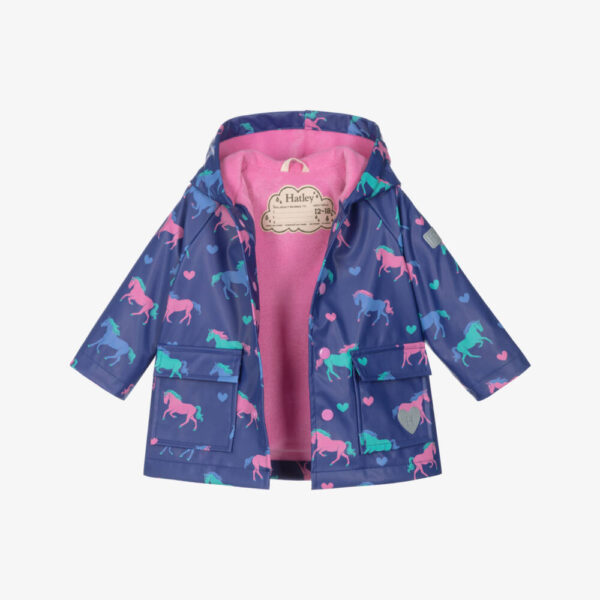 Hatley Hearts and Horses Snap Raincoat - Image 2