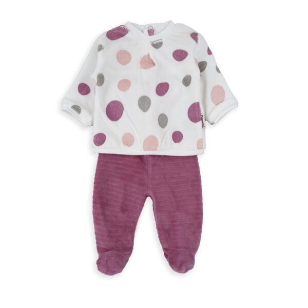 babybol two piece velour cherry set