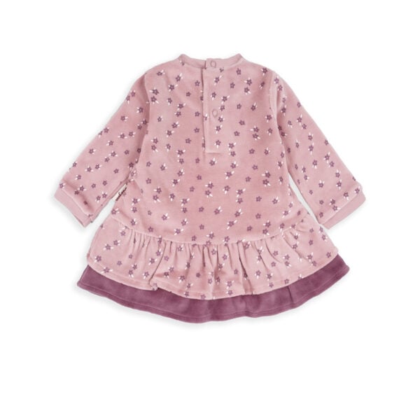 Babybol Velour Floral Dress - Image 2