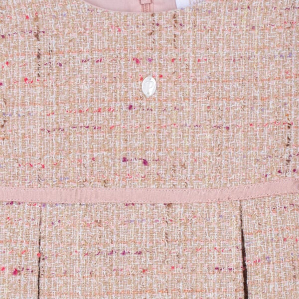 Patachou Pink Tweed Pinafore Dress Set - Image 4