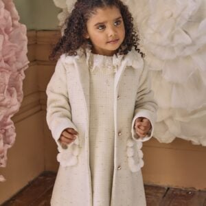 Patachou ivory tweed coat