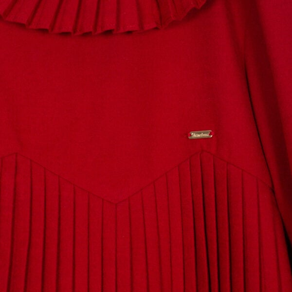 Patachou Red Pleat Dress - Image 3