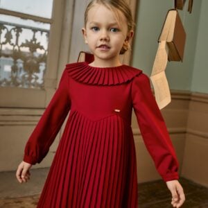 Patachou red pleated dress