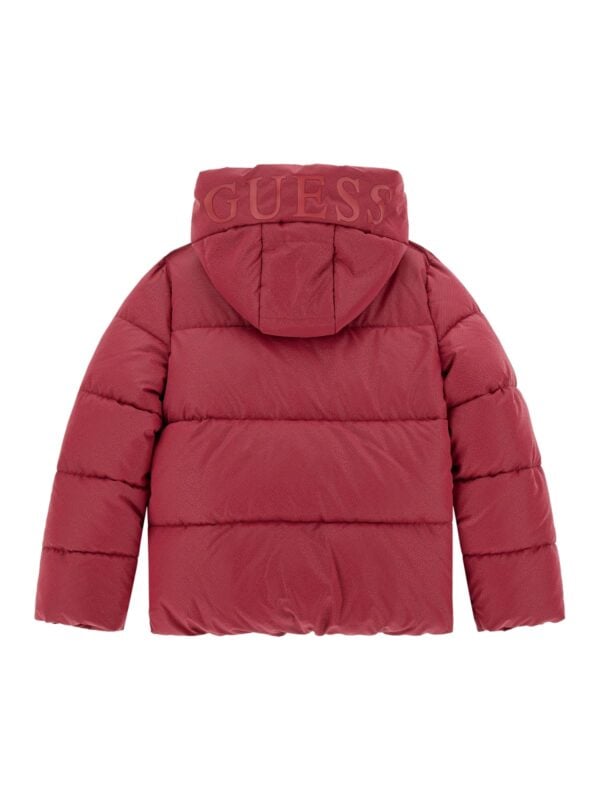 Guess Puffer Jacket - Burgundy - Image 2