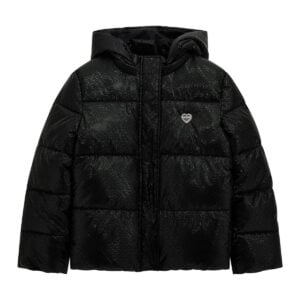 Guess Black puffer jacket with hood