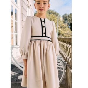 Patachou ivory crepe dress