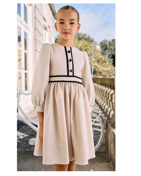 Patachou ivory crepe dress