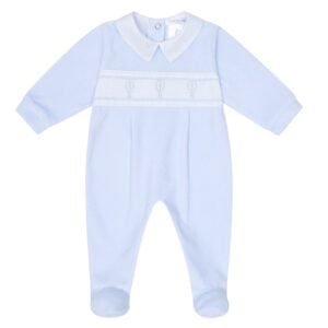 deolinda sky blue all in one babygrow