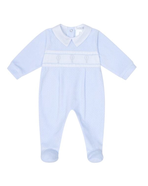 deolinda sky blue all in one babygrow