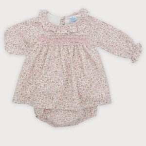 sardon floral smock dress and bloomer set