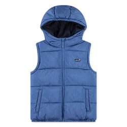 Levi's Blue Hooded Gilet with Logo