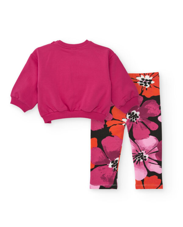 Tuc Tuc Pink Flower Legging Set - Image 2