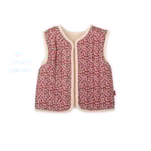Tutto Piccolo Red Floral Reversible Gilet