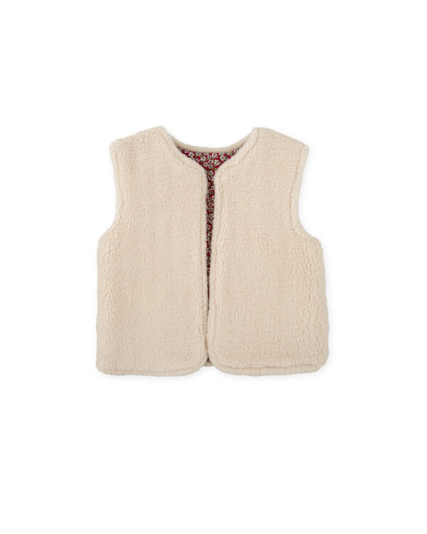 Tutto Piccolo Red Floral Reversible Gilet - Image 3