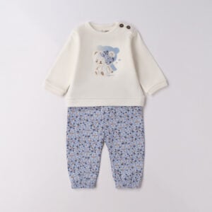 I Do Ivory and Blue Legging Set