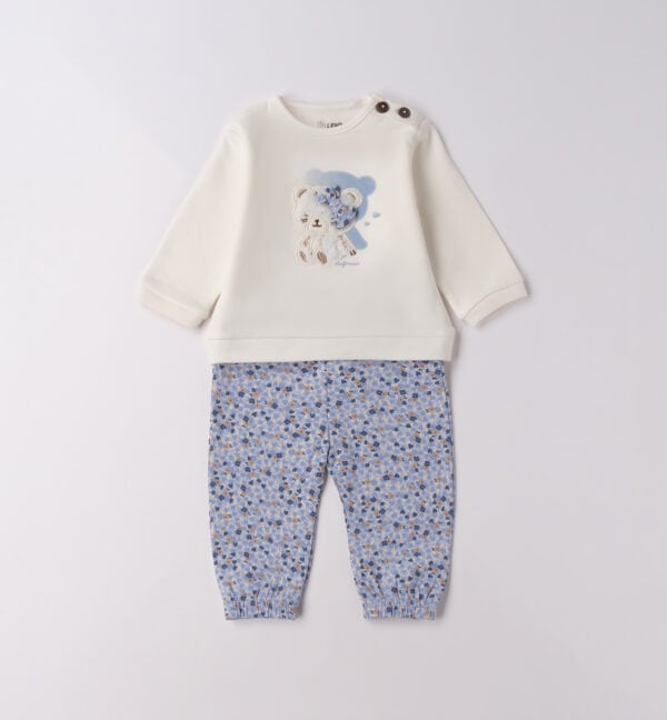 I Do Ivory and Blue Legging Set