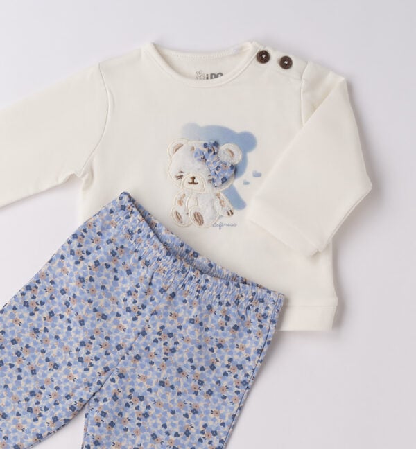 I Do Ivory and Blue Legging Set - Image 2
