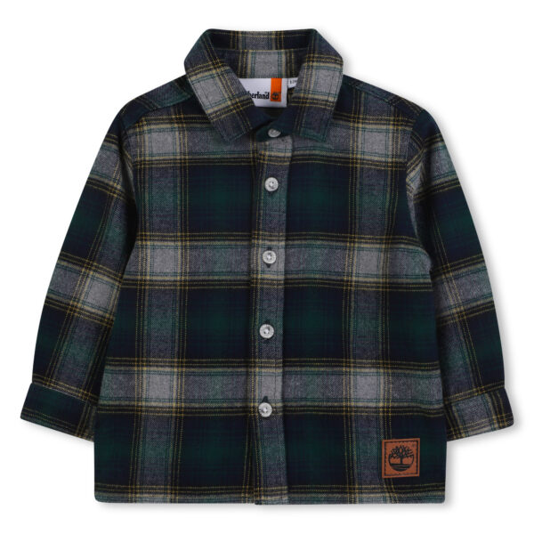 Timberland Green Check Cotton Flannel Shirt - Image 4