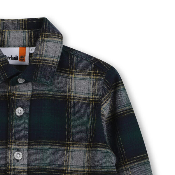 Timberland Green Check Cotton Flannel Shirt - Image 3