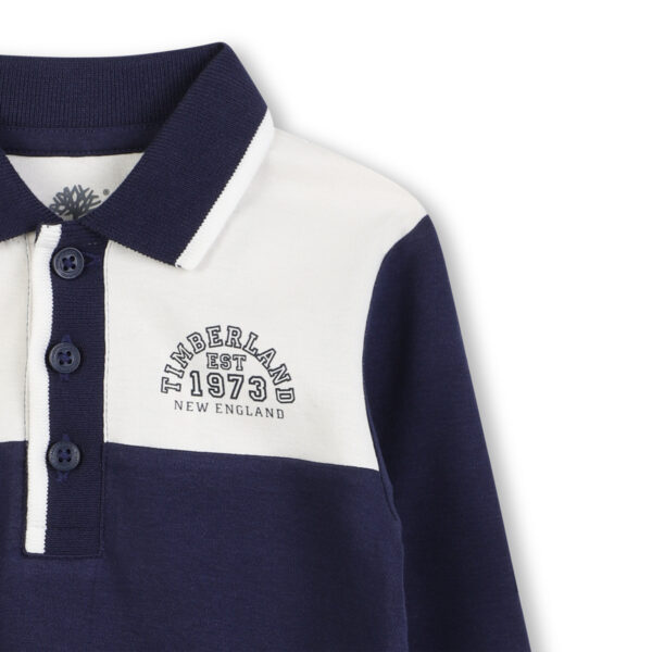 Timberland Navy Blue Cotton Jersey Polo Top - Image 3
