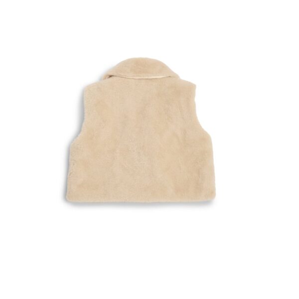 Caramelo Soft Faux Fur Gilet - Mink - Image 2