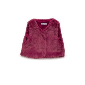 Juliana raspberry faux fur body vest - gilet