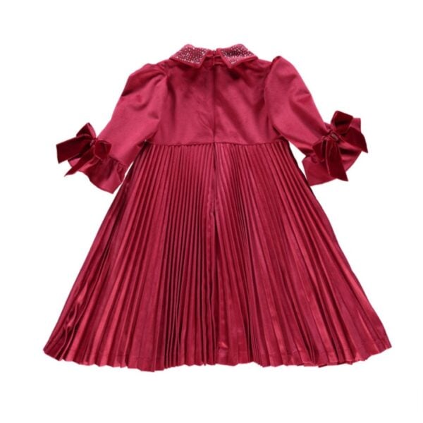 Piccola Speranza Pleated Dress With Gem Collar - Image 2