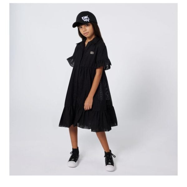 DKNY black mesh dress