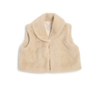 caramelo faux fur gilet - mink