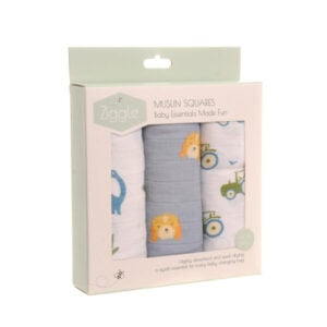 ziggle blues muslin squares