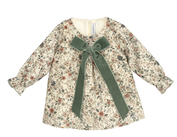 Calamaro Green Floral Dress
