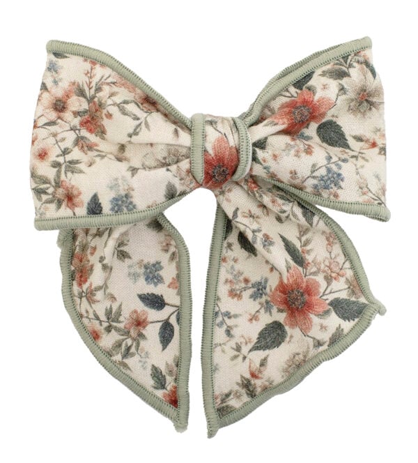 Calamaro Green Floral Hair Clip