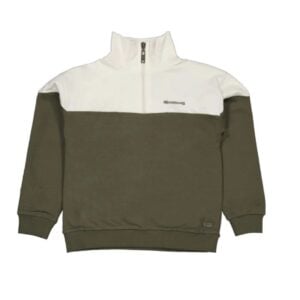 Quapi Green and White Half-zip