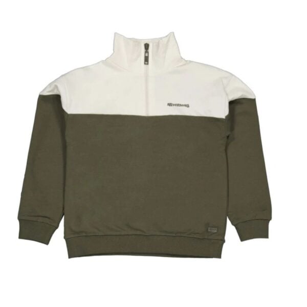 Quapi Green and White Half-zip