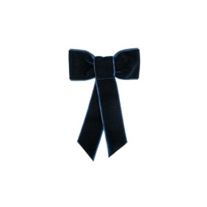 Condor Coquette hair clip with velvet bow - navy 480