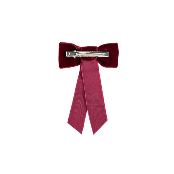 Condor Coquette hair clip with velvet bow - Red 578 - Image 2