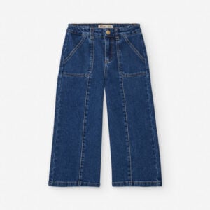 Zippy Wide Leg Seam Jeans - Blue