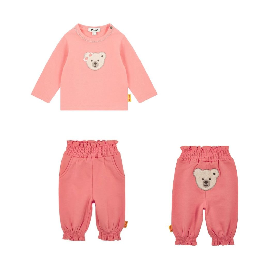 Steiff Cute Pink Long Sleeve Top and Jogger Set