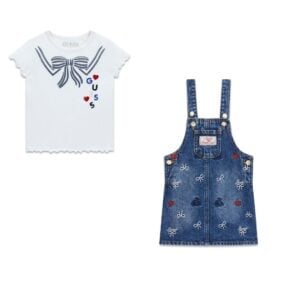 Guess bow pinafore set