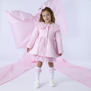 A Dee Riley Quilted Collar Jacket - Pink Blossom