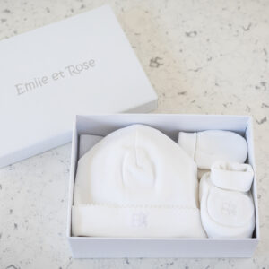 Emile et Rose Nox Unisex New Baby Gift Set - White