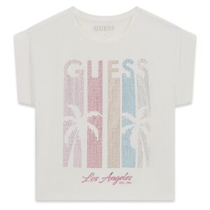 Guess Cotton Boxy Sequin Tee