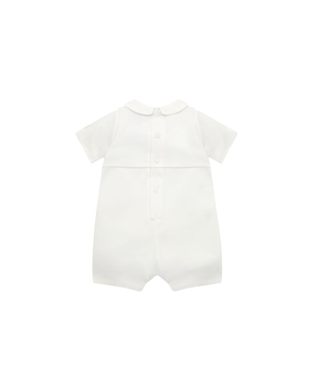 Emile et Rose Leon Boys White Smart Cotton Romper - Image 2