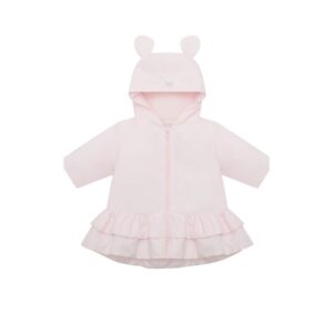 Emile et Rose Lena Girls Pink Showerproof Bunny Hood Jacket