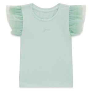 Guess Mint Rib Mesh Top