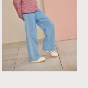 Nono Sue Light Weight Denim Palazzo with contrast seams