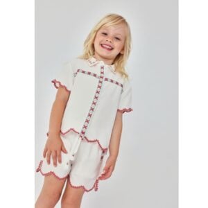 Boboli Natural Glam Blouse and Short Set